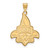 New Orleans Privateers Sterling Silver Gold Plated Extra Large Pendant