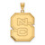 North Carolina State Wolfpack NCAA Sterling Silver Gold Plated Extra Large Pendant