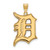 Detroit Tigers Sterling Silver Gold Plated Extra Large Pendant