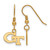 Georgia Tech Logo Art Sterling Silver Gold Plated Xs Dangle Earrings