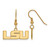 Lsu Tigers Sterling Silver Gold Plated Small Dangle Earrings