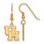 Houston Cougars Sterling Silver Gold Plated Small Dangle Earrings