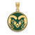 Colorado State Rams Logo Art Sterling Silver Gold Plated Large Pendant