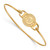 Washington Nationals Gold Plated Logo Art Sterling Silver Bangle Bracelet