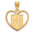 Vegas Golden Knights Logo Art Sterling Silver Gold Plated Heart Charm