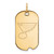 St. Louis Blues Sterling Silver Gold Plated Small Dog Tag