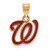 Washington Nationals Logo Art Sterling Silver Gold Plated Charm