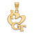 Georgia Tech Yellow Jackets Logo Art Sterling Silver Gold Plated Lg Charm