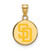 San Diego Padres MLB Logo Art Sterling Silver Gold Plated Small Pendant