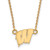 Wisconsin Badgers NCAA Sterling Silver Gold Plated Small Pendant Necklace