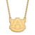 Auburn Tigers NCAA Sterling Silver Gold Plated Large Pendant Necklace