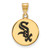 Chicago White Sox Logo Art Sterling Silver Gold Plated Medium Pendant