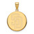 San Diego Padres Sterling Silver Gold Plated Large Disc Pendant