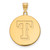 Texas Rangers Sterling Silver Gold Plated Large Disc Pendant