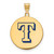 Texas Rangers Logo Art Sterling Silver Gold Plated Large Pendant