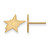 Dallas Stars Sterling Silver Gold Plated Extra Small Post Earrings