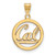 California Golden Bears Sterling Silver Gold Plated Medium Pendant