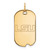 LSU Tigers Sterling Silver Gold Plated Small Dog Tag