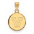 Villanova Wildcats Sterling Silver Gold Plated Small Disc Pendant