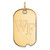 Wake Forest Demon Deacons Sterling Silver Gold Plated Small Dog Tag