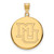 Marquette Golden Eagles Sterling Silver Gold Plated Large Disc Pendant