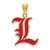 Louisville Cardinals Silver Gold Plated Large Enameled Pendant