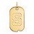 Michigan State Spartans Sterling Silver Gold Plated Small Dog Tag