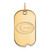 Georgia Bulldogs Sterling Silver Gold Plated Small Dog Tag Pendant
