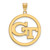 Georgia Tech Yellow Jackets Logo Art Sterling Silver Gold Plated Xl Pendant