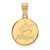 Miami Marlins Sterling Silver Gold Plated Medium Disc Pendant