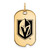 Vegas Golden Knights Logo Art Sterling Silver Gold Plated Small Dog Tag Charm