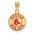 Boston Red Sox MLB Logo Art Sterling Silver Gold Plated Small Pendant