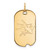 San Jose Sharks Sterling Silver Gold Plated Small Dog Tag