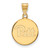 Pittsburgh Panthers Sterling Silver Gold Plated Medium Disc Pendant