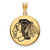 Chicago Blackhawks Logo Art Sterling Silver Gold Plated Large Pendant