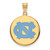 North Carolina Tar Heels Logo Art Sterling Silver Gold Plated Charm