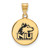 Northern Illinois Huskies Sterling Silver Gold Plated Medium Enameled Disc Pendant