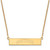 Milwaukee Brewers Sterling Silver Gold Plated Bar Necklace