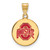 Ohio State Buckeyes Silver Gold Plated Medium Enameled Disc Pendant