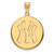 New York Yankees Sterling Silver Gold Plated Large Disc Pendant