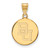Baylor Bears Sterling Silver Gold Plated Medium Disc Pendant