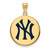New York Yankees MLB Logo Sterling Silver Gold Plated Pendant