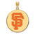 San Francisco Giants Logo Art Sterling Silver Gold Plated Extra Large Pendant