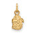 Georgia Bulldogs Sterling Silver Gold Plated Extra Small Pendant