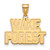 Wake Forest Demon Deacons Silver Gold Plated Medium Pendant