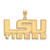 Lsu Tigers Silver Gold Plated Large Pendant