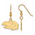 Kansas Jayhawks Silver Gold Plated Small Dangle Earrings