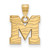 Memphis Tigers Sterling Silver Gold Plated Small Pendant