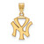 New York Yankees Sterling Silver Gold Plated Medium Pendant