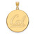 California Golden Bears Logo Art Sterling Silver Gold Plated Extra Large Disc Pendant